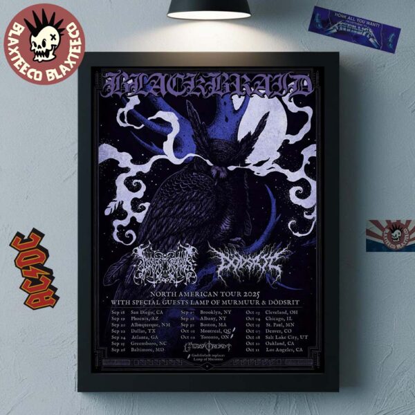 Blackbraid North American Tour 2025 Enigmatic Black Metal Mystic Schedule Tour Dates Home Decor Poster Canvas
