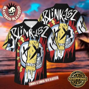 Blink 182 Drip Logo Splitted Gift For Fans Summer Hawaiian Shirt 2025