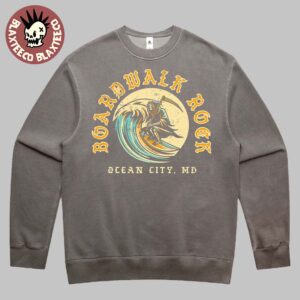 Boardwalk Rock 2025 Ocean City MD On May 17-18 2025 Grim Reaper Pullover Crewneck Sweatshirt