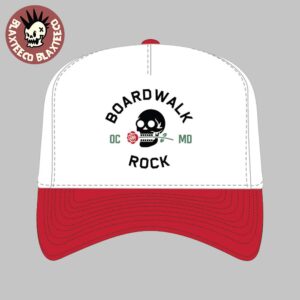 Boardwalk Rock 2025 Ocean City MD On May 17-18 2025 Skull And Rose A-Frame Hat