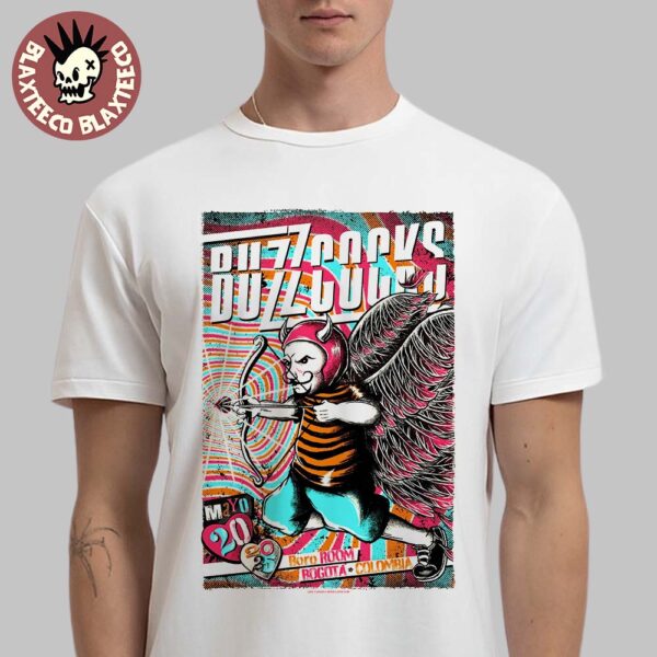 Buzzcocks Gig Poster For Bogota Colombia At Boro Room On May 20 2025 Essentials T-Shirt