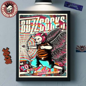 Buzzcocks Gig Poster For Bogota Colombia At Boro Room On May 20 2025 Home Decor Poster Canvas