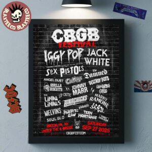 CBGB Festival 2025 Lineup In Brooklyn New York At Under The K Bridge On September 27 2025 Home Decor Poster Canvas