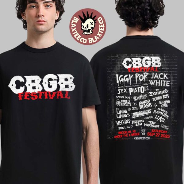 CBGB Festival 2025 Lineup In Brooklyn New York At Under The K Bridge On September 27 2025 Two Sided Essentials T-Shirt