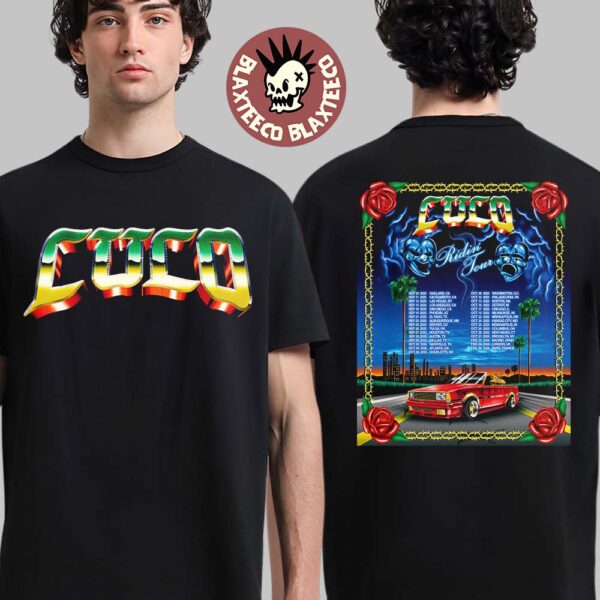CUCO Ridin’ Tour 2025 North American Schedule Cities Dates Two Sided Unisex T-Shirt