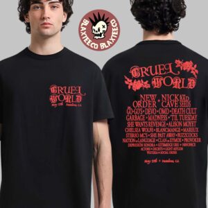 Cruel World Festival 2025 Lineup In Pasadena CA On May 17 2025 Two Sided Essentials T-Shirt