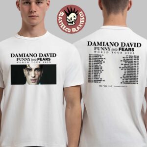 Damiano David Funny Little Fears World Tour 2025 Schedule Tour Dates Two Sided Unisex T-Shirt