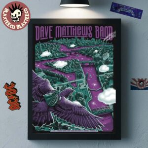 Dave Matthews Band Syracuse New York 2025 Concert Poster At Empower FCU Amphitheater On May 27 2025 Poster Canvas For Home Decor