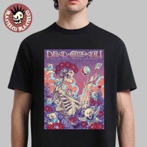 Dead And Company Poster For Show Tonight At Sphere Las Vegas On May 15 2025 Cosmic Skeleton Art by Diego Andrade Unisex T-Shirt