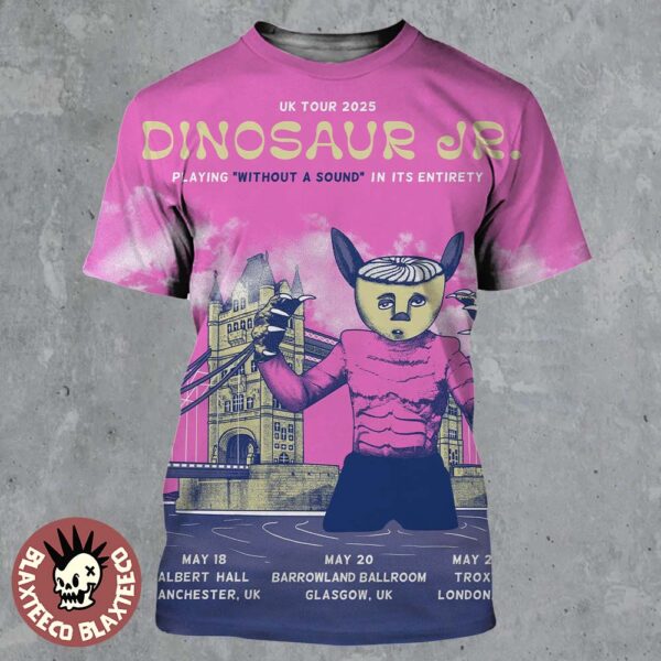 Dinosaur JR Playing Without A Sound In Its Entirety UK Tour 2025 On May Schedule Dates All Over Print Shirt