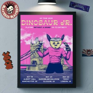 Dinosaur JR Playing Without A Sound In Its Entirety UK Tour 2025 On May Schedule Dates Wall Decor Poster Canvas