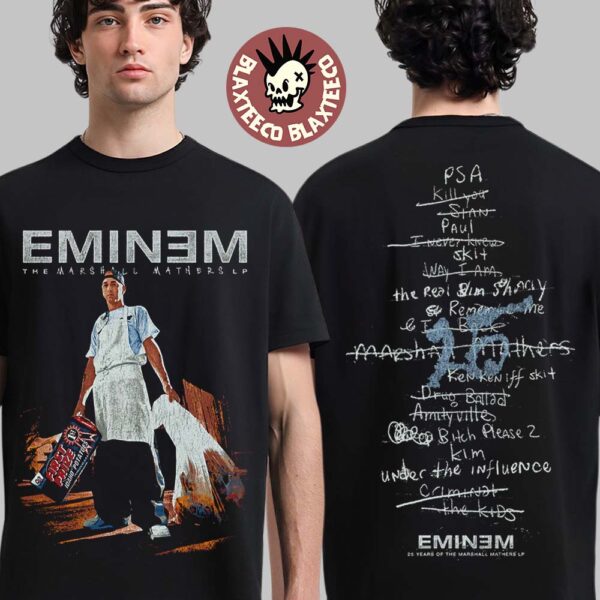 Eminem 25 Years Of The Marshall Mathers LP Anniversary Tracklist Two Sided Unisex T-Shirt
