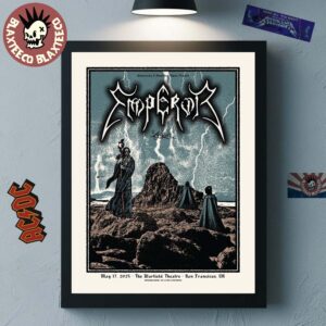 Emperor And Agalloch Concert Poster For San Francisco CA At The Warfield Theatre On May 17 2025 Home Decor Poster Canvas