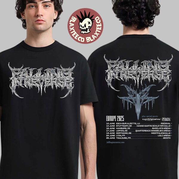 Falling In Reverse Europe 2025 Summer Shows Tour Dates Two Sided Unisex T-Shirt