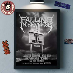 Falling In Reverse God Is A Weapon Tour 2025 US And Canada Home Decor Poster Canvas