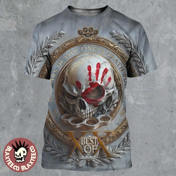 Five Finger Death Punch 20 Years Of Five Finger Death Punch Best Of Volume 1 Anniversary Album Cover All Over Print Shirt