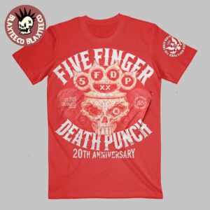Five Finger Death Punch 20th Anniversary 2005-2025 Knucklehead Unisex Red T-Shirt