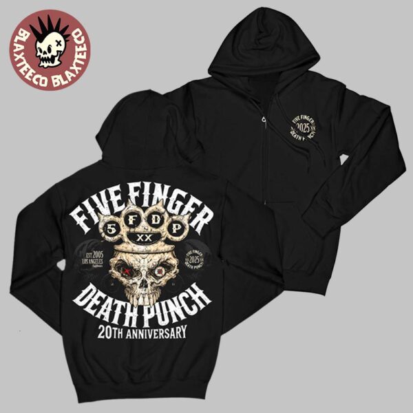 Five Finger Death Punch 20th Anniversary 2005-2025 Knucklehead Zip Hoodie