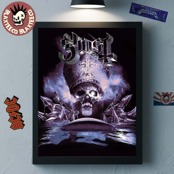 Ghost Skeletour 2025 Artwork In Sandviken Sweden At Goransson Arena On May 23 2025 Home Decor Poster Canvas