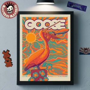 Goose Gig Poster For San Francisco California 2025 At The Masonic On May 27 And 28 2025 Web Variant Poster Canvas For Home Decor