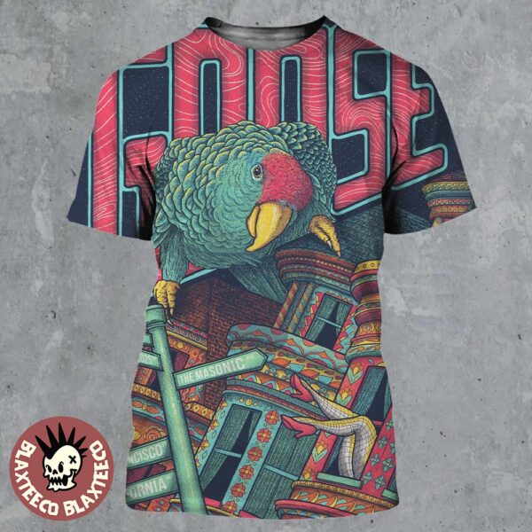 Goose San Francisco California 2025 Concert Poster At The Masonic On May 27 And 28 2025 The Parrot Artwork Web Variant All Over Print Shirt