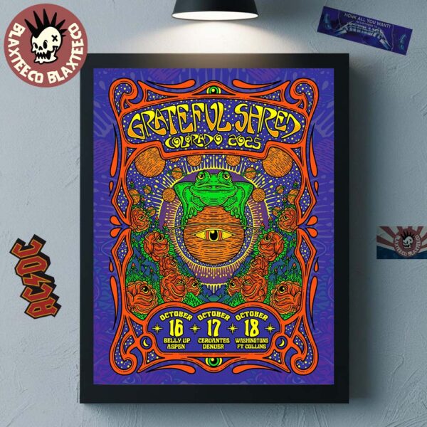 Grateful Shred Colorado 2025 Tour Poster On October 2025 Home Decor Poster Canvas