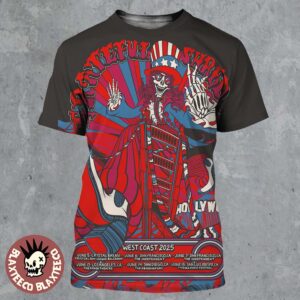 Grateful Shred West Coast 2025 Tour Dates On June Back On The Road All Over Print Shirt