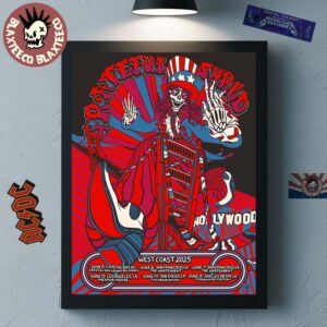 Grateful Shred West Coast 2025 Tour Dates On June Back On The Road Home Decor Poster Canvas