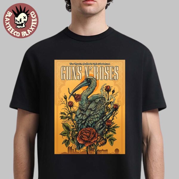 Guns N Roses Abu Dhabi 2025 Concert Poster At UAE Etihad Arena On May 27 2025 Unisex T-Shirt