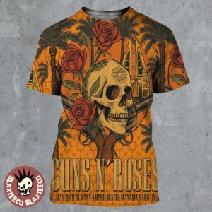 Guns N Roses Bahrain 2025 Poster At Al Dana Amphitheatre Manama Bahrain On May 20 2025 All Over Print Shirt