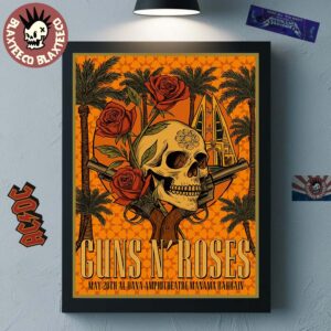 Guns N Roses Bahrain 2025 Poster At Al Dana Amphitheatre Manama Bahrain On May 20 2025 Home Decor Poster Canvas