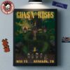 Guns N Roses Bangkok Thailand 2025 Poster At Thunderdome Stadium On May 13 2025 Black Version Wall Decor Poster Canvas