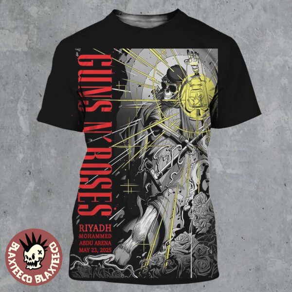 Guns N Roses Riyadh Mohammed 2025 At Abdu Arena On May 23 2025 All Over Print Shirt