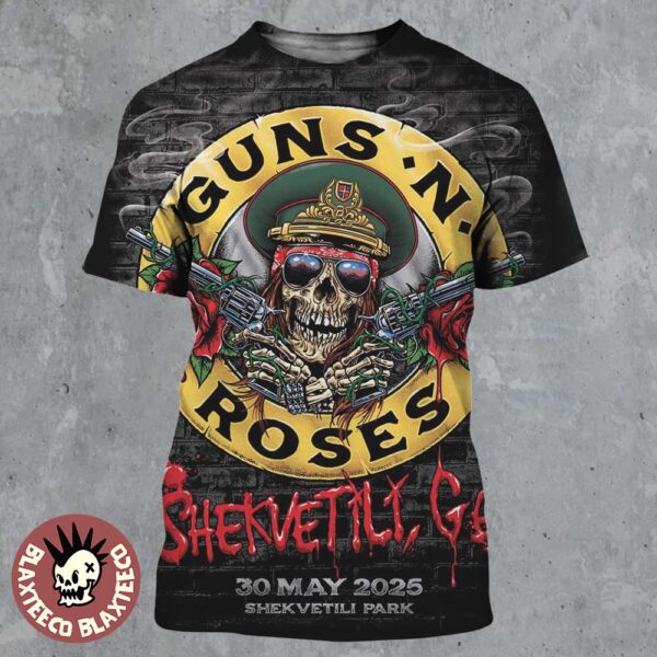 Guns N Roses Shekvetili Georgia 2025 Concert Poster At Shekvetili Park On May 30 2025 All Over Print Shirt