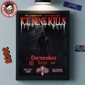 Ice Nine Kills Hell Of A Summer Tour 2025 X Silver Scream Con 4 In Worcester MA At DCU Center On September 13 2025 Home Decor Poster Canvas