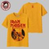 Iron Maiden Est 1975 50th Anniversary Logo Stamp Black Washed Tee Shirt