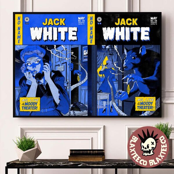 Jack White Austin Texas Full Show Poster ACL Live At The Moody Theater On May 4 And 5 2025 Landscape Home Decor Poster Canvas