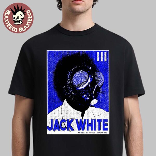 Jack White Concert Poster For Show In Salt Lake City Utah At Union Event Center On May 10 2025 The Fly Artwork Essentials T-Shirt