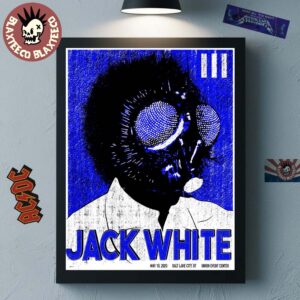 Jack White Concert Poster For Show In Salt Lake City Utah At Union Event Center On May 10 2025 The Fly Artwork Home Decor Poster Canvas