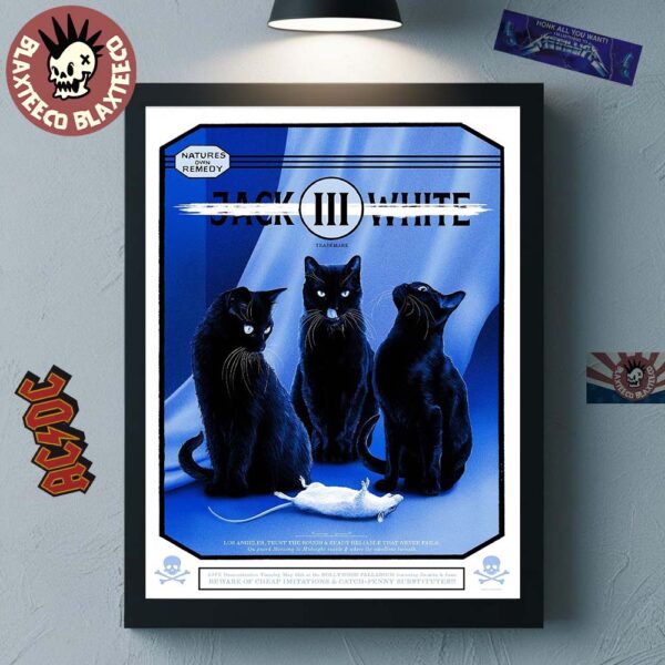 Jack White Los Angeles 2025 Night 2 Gig Poster Live At The Hollywood Palladium On May 13 2025 Trust The Rough And Ready Reliable That Never Fails Home Decor Poster Canvas