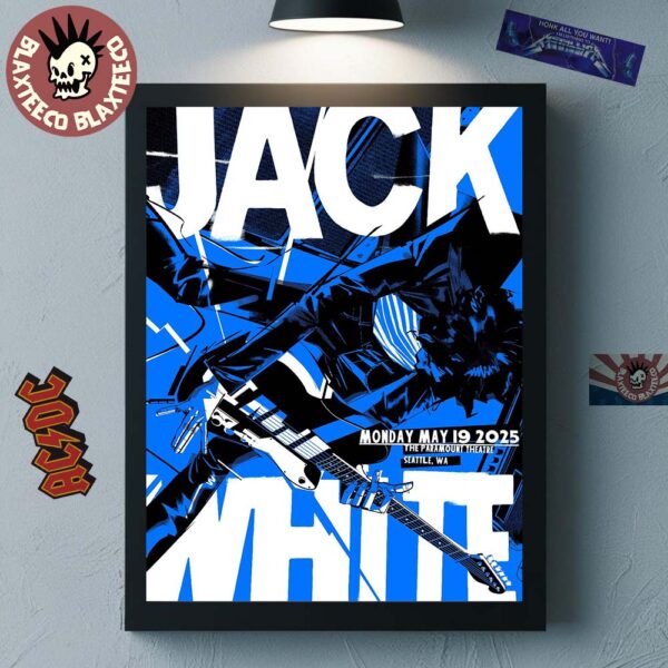 Jack White Seattle Washington 2025 At The Paramount Theatre On May 19 2025 Home Decor Poster Canvas