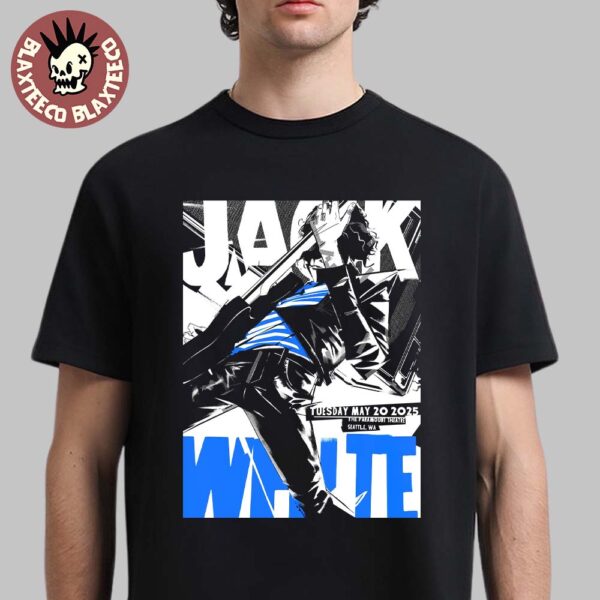 Jack White Seattle Washington Night 2 Poster At the Paramount Theatre On May 20 2025 Unisex T-Shirt