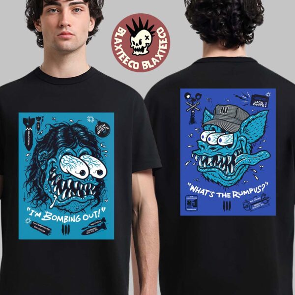 Jack White Vancouver BC 2025 Night 1 And 2 Full Show Combined Poster At The Commodore Ballroom On May 22 23 2025 Two Sided Classic T-Shirt
