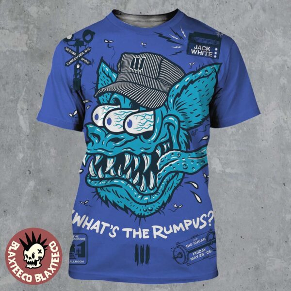 Jack White Vancouver BC 2025 Night 2 Show Poster At The Commodore Ballroom On May 23 2025 What Is The Rumpus All Over Print Shirt