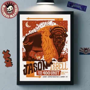 Jason Isbell And The 400 Unit Sandy Utah At Sandy Amphitheater On May 5 And 6 2025 Poster Canvas