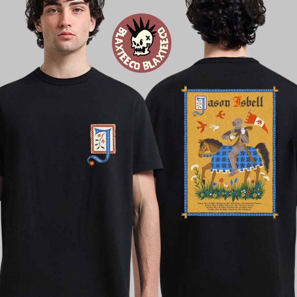 Jason Isbell Canada 2025 Tour On May Tour Dates A Noble Knight Riding Horse Artwork Two Sided Unisex T-Shirt