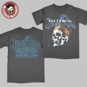 Jelly Roll Stage Coach 2025 Indio CA On April 26 2025 Skull King Two Sided Unisex T-Shirt