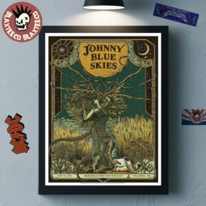 Johnny Blue Skies Columbia MD 2025 Concert Poster At Merriweather Post Pavilion On May 24 2025 Home Decor Poster Canvas