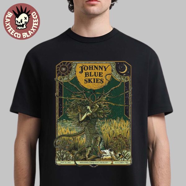 Johnny Blue Skies Columbia MD 2025 Concert Poster At Merriweather Post Pavilion On May 24 2025 Unisex T-Shirt