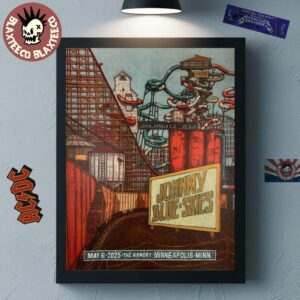 Johnny Blue Skies The Armory Night 1 In Minneapolis MN On May 6 2025 Roller Coaster Art Home Decor Poster Canvas